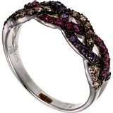 Женское серебряное кольцо с куб. циркониями, 1668915