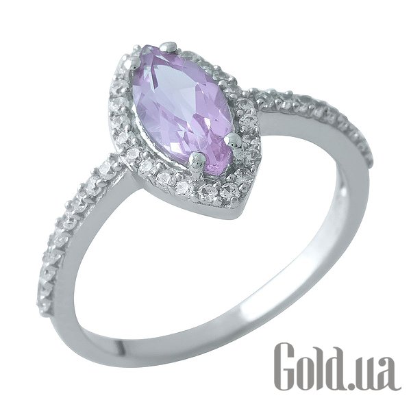 

Женские кольца Fresh Jewelry, Женское серебряное кольцо с аметистом и куб. циркониями, 17.5