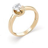 Золотое кольцо с бриллиантом, 1711411