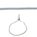 Женский серебряный браслет с куб. циркониями, 1723443
