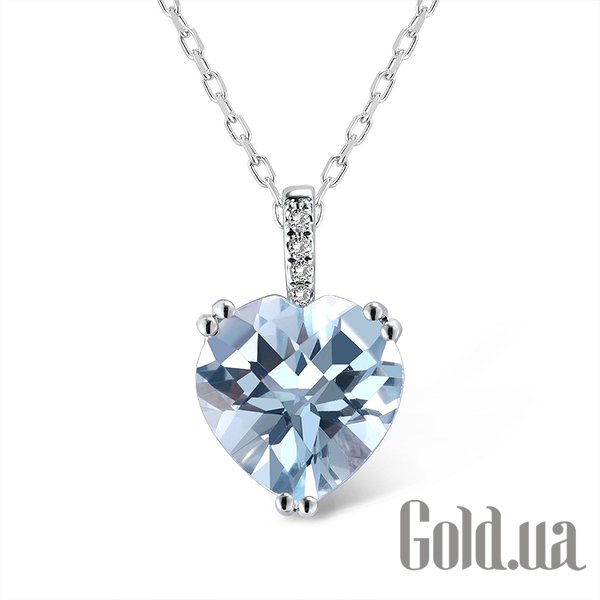 

Кулоны-сердечки Lurie Jewelry, Золотой кулон с топазом и бриллиантами