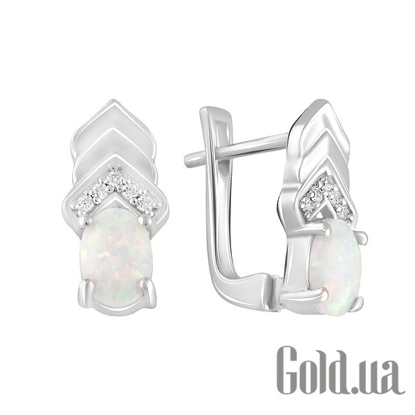 

Серьги Fresh Jewelry, Серебряные серьги с куб. циркониями и опалами