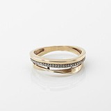 Золота обручка з куб. цирконіями, 1796915