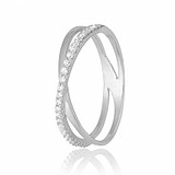 Женское серебряное кольцо с куб. циркониями, 823347