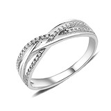 Женское серебряное кольцо с куб. циркониями, 146484