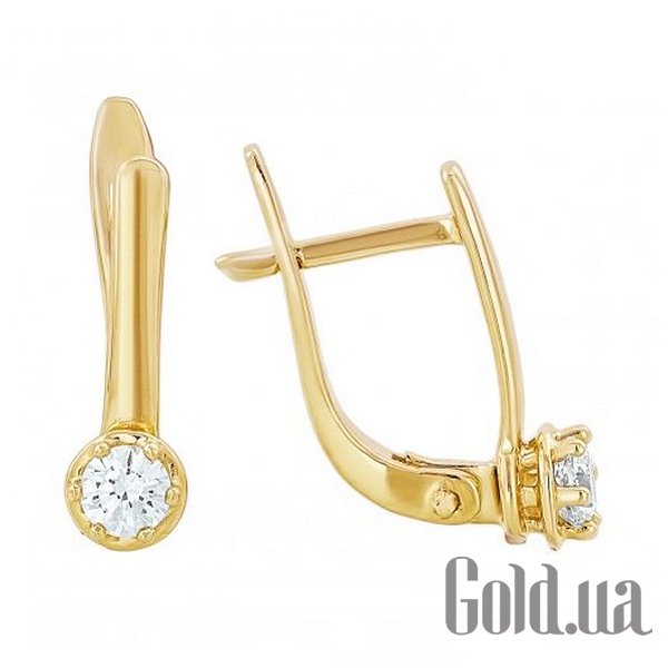 

Серьги Украина, Золотые серьги с циркониями Swarovski Zirconia