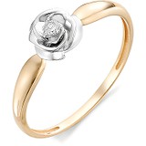 Золотое кольцо с бриллиантом, 1602868