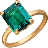 Женское золотое кольцо с синт. изумрудом, 1615924
