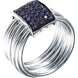 Женское серебряное кольцо с куб. циркониями, 1625396