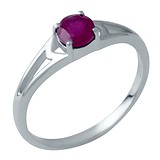 Женское серебряное кольцо с рубином, 1640500