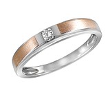 Обручальное золотое кольцо с бриллиантом, 1663028