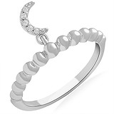Женское серебряное кольцо с куб. циркониями, 1665076