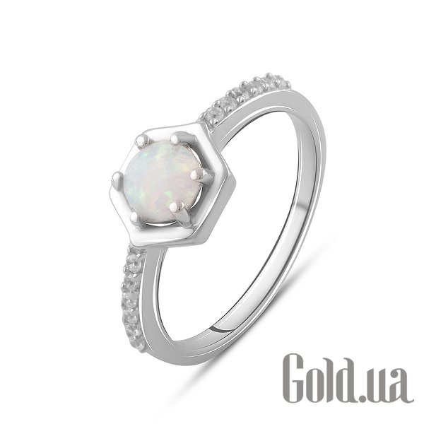 

Женские кольца Fresh Jewelry, Женское серебряное кольцо с куб. циркониями и опалом, 16