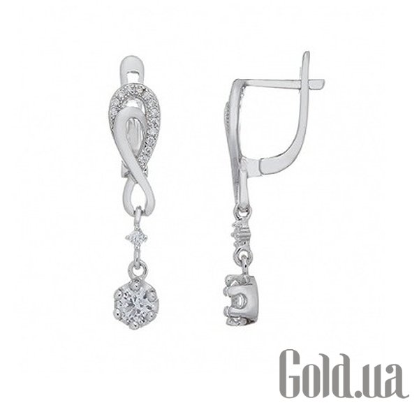 

Серьги с подвесками Lurie Jewelry, Серебряные серьги с куб. циркониями
