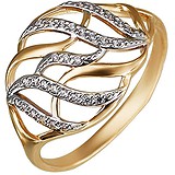 Женское золотое кольцо с куб. циркониями, 1605429