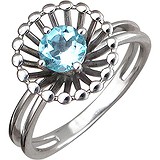 Женское серебряное кольцо с топазом, 1618485