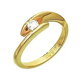 Золотое кольцо с бриллиантом, 1625653