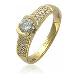 Золотое кольцо с бриллиантами, 1625909