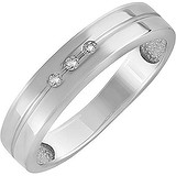 Серебряное обручальное кольцо с куб. циркониями, 1626933