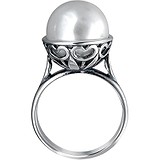 Жіноча срібна каблучка з культів. перлами, 1638965