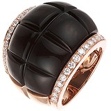 Женское золотое кольцо с бриллиантами и ониксом, 1640757