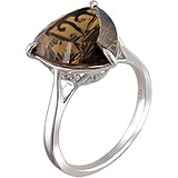 Женское серебряное кольцо с раухтопазом, 1671221