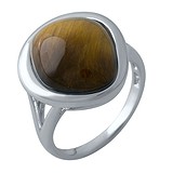 Женское серебряное кольцо с тигровым глазом, 1682229