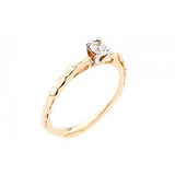 Золотое кольцо с куб. цирконием, 1700149