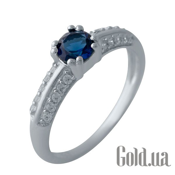 

Женские кольца Fresh Jewelry, Женское серебряное кольцо с синт. сапфиром и куб. циркониями, 16.5