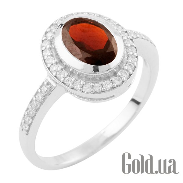 

Женские кольца Fresh Jewelry, Женское серебряное кольцо с гранатом и куб. циркониями, 17
