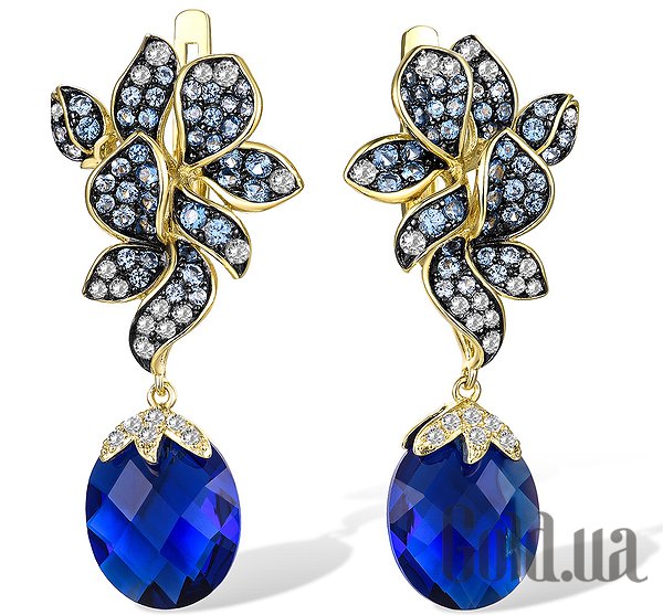

Серьги с подвесками Lurie Jewelry, Серебряные серьги в позолоте