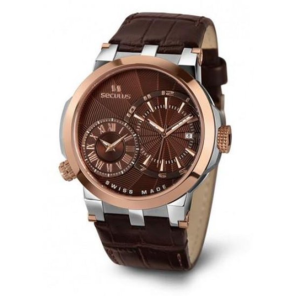 Seculus Чоловічий годинник 4511.5.775.751 brown, ss-r, brown leather