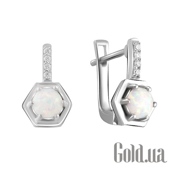 

Серьги Fresh Jewelry, Серебряные серьги с куб. циркониями и опалами