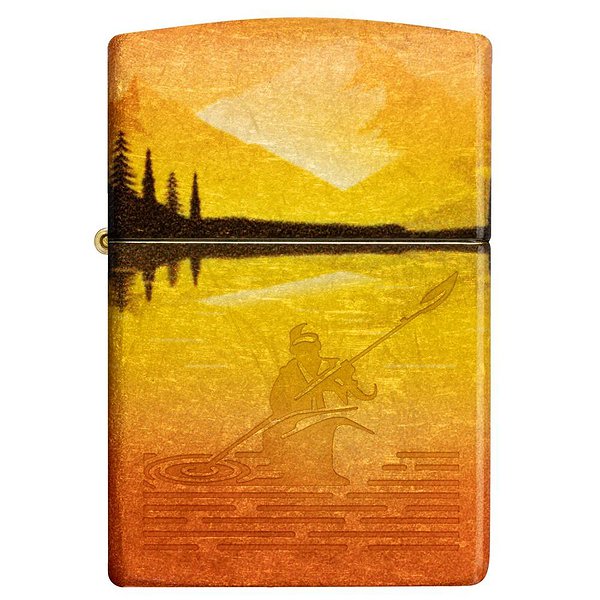 Zippo Зажигалка Fishing Fusion Design Tumbled Brass 46927 46927 – изображение 2