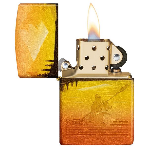 Zippo Зажигалка Fishing Fusion Design Tumbled Brass 46927 46927 – изображение 3