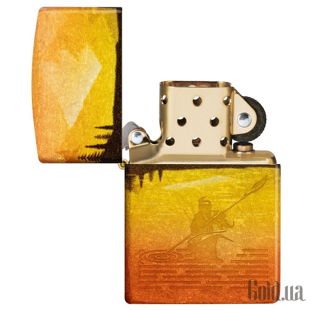 Zippo Зажигалка Fishing Fusion Design Tumbled Brass 46927 46927 – изображение 4