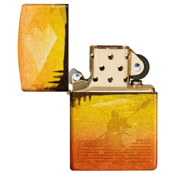 Zippo Зажигалка Fishing Fusion Design Tumbled Brass 46927 46927 – изображение 4