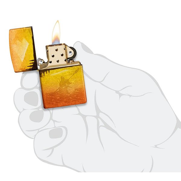 Zippo Зажигалка Fishing Fusion Design Tumbled Brass 46927 46927 – изображение 5