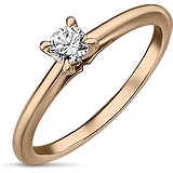 Золотое кольцо с бриллиантом, 1528886