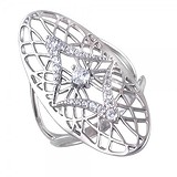 Женское серебряное кольцо с куб. циркониями, 1536822