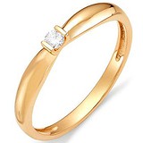 Золотое кольцо с бриллиантом, 1612342