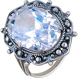 Женское серебряное кольцо с куб. цирконием, 1614646