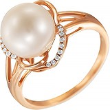 Женское золотое кольцо с бриллиантами и жемчугом, 1645110