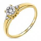 Золотое кольцо с бриллиантами, 1657398