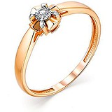 Золотое кольцо с бриллиантом, 1667638
