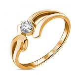 Золотое кольцо с бриллиантом, 1684790