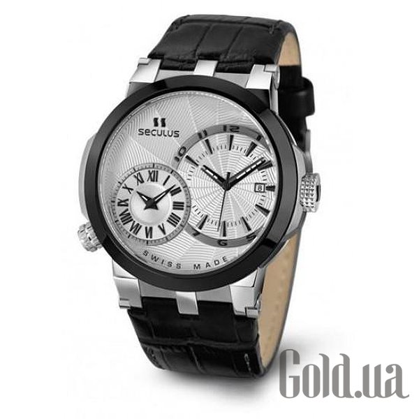 Купить Seculus Мужские часы 4511.5.775.751 white, ss-ipb, black leather