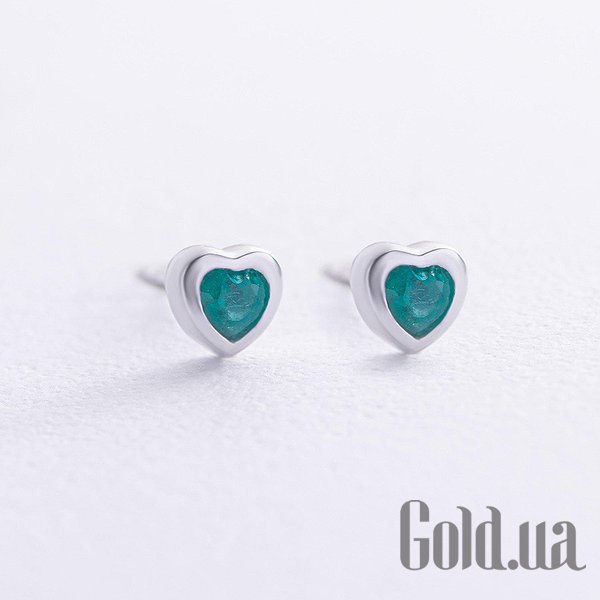 

Серьги-гвоздики Украина, Золотые серьги с изумрудами