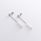 Серебряные серьги с культив. жемчугом, 1796662