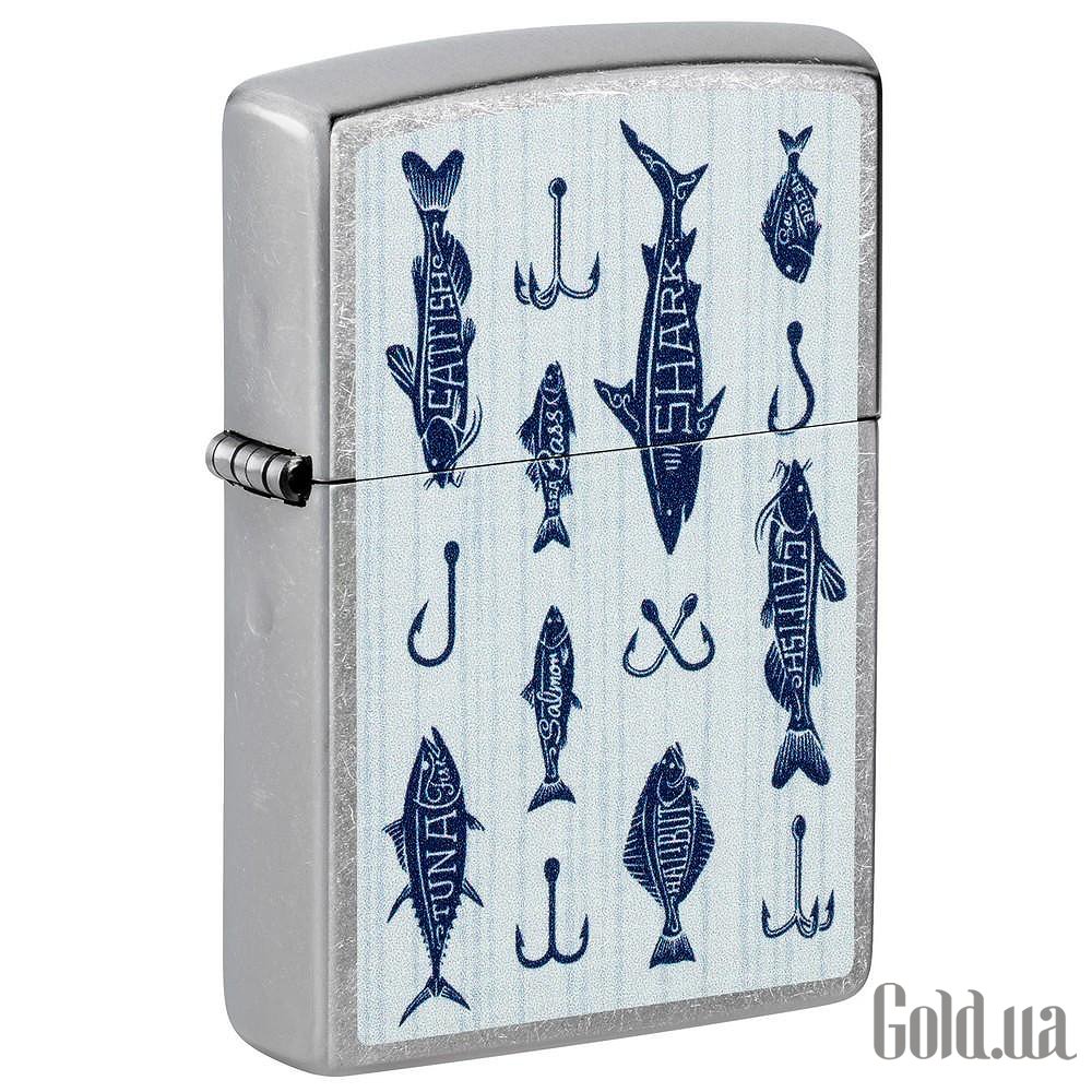 Zippo Зажигалка Street Chrome Fishing Lures Design 46719 46719